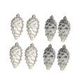 thumbnail image 2 of 8 Pieces Christmas Tree Decorations with Cone Pendant, Christmas Decoration Gold B, 2 of 9