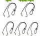 thumbnail image 5 of 5pcs Servilletas de papel Cordón Clip Comida Babero Toalla Toallas Cadena Cordón flexible Servilletero ajustable para adultos (Negro), 5 of 8