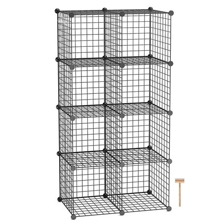 8 Cube Storage Metal Wire Organizer Cubes Diy Shelves Closet Grids Stackable Bins Modular Bookshelf Bookcase For Home Office Black Canada - Metal Wire Storage Cubes Organizer 8 Cube Storage Metal Wire Organizer Cubes Diy Shelves Closet Grids Stackable Bins Modular Bookshelf Bookcase For Home Office Black Canada - Metal Wire Storage Cubes Organizer