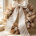 thumbnail image 3 of WWG Cloth Ribbon, Flexible Pliable Holiday Ribbon, Sturdy Long Lasting, Effortless to Cut, Decorative for Gift Boxes, Wreaths, Fences, Christmas, Home, Party, Gift Packaging, Includes 1 Roll, 3 of 6