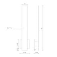 thumbnail image 2 of AT7924-BN-Kuzco Lighting-Vesta - 24W LED Wall Mount-24 Inches Tall and 3 Inches Wide-Brushed Nickel Finish, 2 of 5