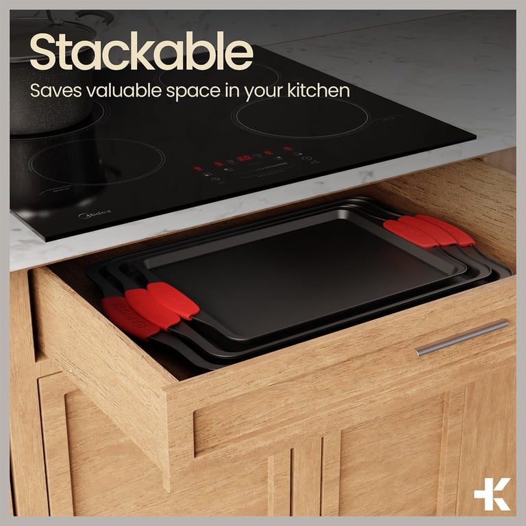 Bakkenmaster 3-Piece Non-Stick Carbon Steel Cookie Sheets photo 5