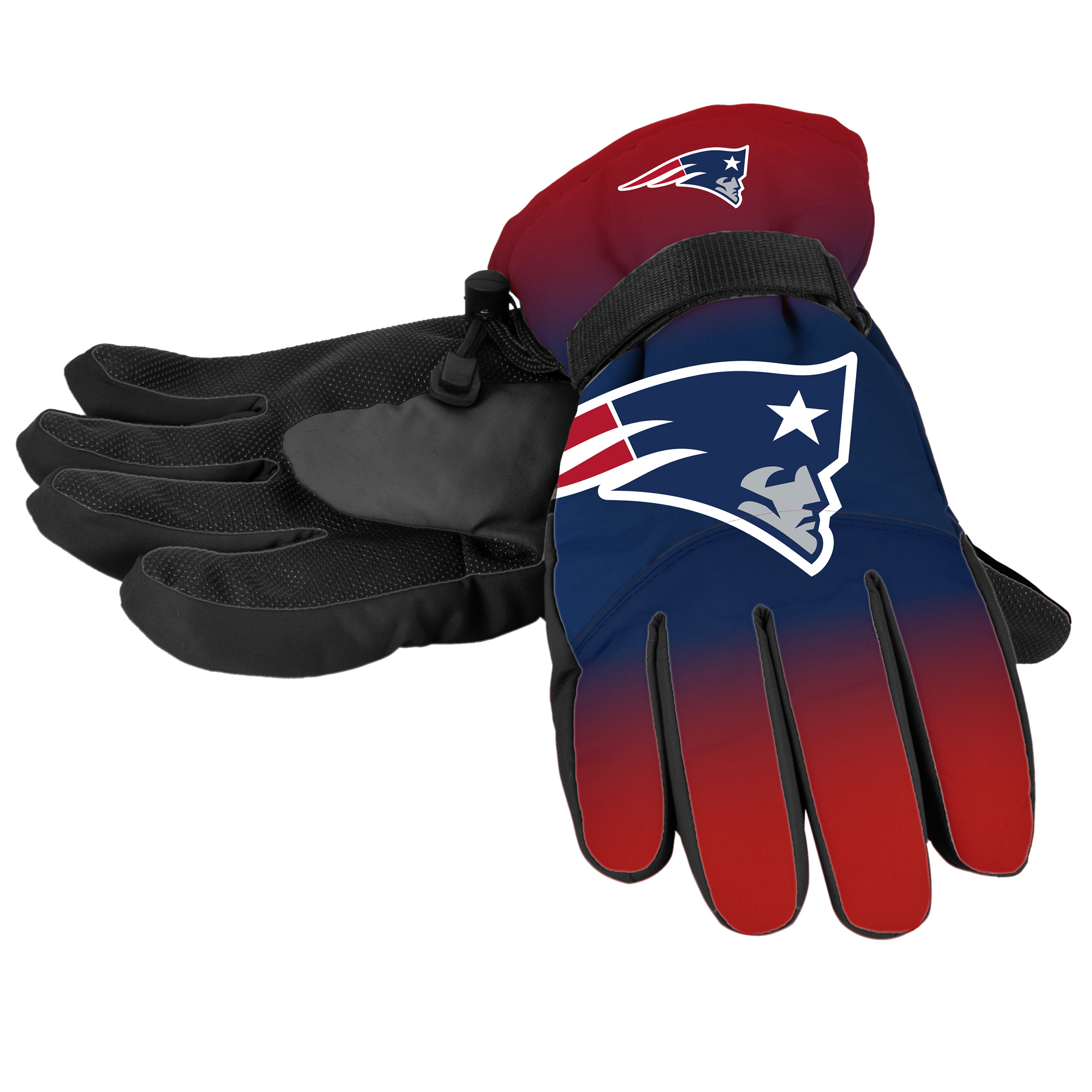 Forever Collectibles NFL Gradient Big Logo Insulated GlovesSmall/Medium, New England Patriots