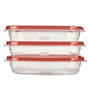 Rubbermaid Take alongs Divided Rectangular Food Storage Containers, 3.7 Cup, 3-Pack