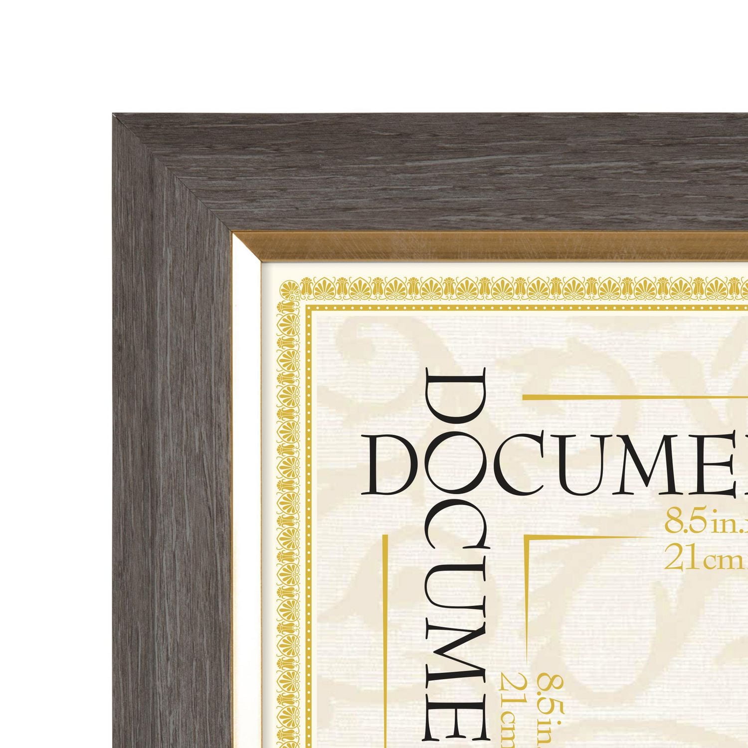 hometrends Duchesne Grey Document Frame, 8.5" x 11"