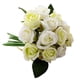thumbnail image 3 of Ramo de rosas artificiales de 12 cabezas, paquete de flores de simulación, decoración del hogar, adorno de flores falsas para bodas, blanco verde seitruly HA7941-01B, 3 of 6
