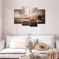 thumbnail image 2 of Elephant Stock Yellow Vintage Airplane Wall Art - Horizontal Multi Panel Canvas - Living Room Wall Decor - Transportation Multi Panel - Gray And Beige Decor - 43" x 27", 2 of 4