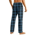 thumbnail image 3 of CCRFTGI Christmas mens pajama pants Flannel Soft Funny Plaid PJ Bottoms Lounge Elastic Waist Pajamas Pants Holiday 2025 Fashion Sleep Bottoms Dark Blue XXL, 3 of 5