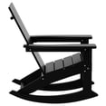 thumbnail image 4 of Parkdale Outdoor HDPE Plastic Adirondack Rocking Chair in Black, 4 of 7