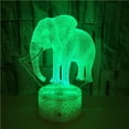 thumbnail image 2 of Inteprter Elefante Luz de noche para niños Ilusión óptica 3D Elefante Luz 7 Cambio de color Lámpara de noche con interruptor táctil Control remoto Iluminación y accesorios No.2 Inteprter HA025323-02, 2 of 6