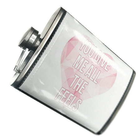 

NEONBLOND Flask You Give Me All The Feels Valentine s Day Light Pink Geometric Heart
