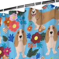thumbnail image 3 of Basset Hound Dog and Flower Shower Curtain 36"x72" ,Bathroom Decorative Shower Curtains Set with 12 Hooks,Modern Waterproof Washable Shower Curtain, 3 of 6
