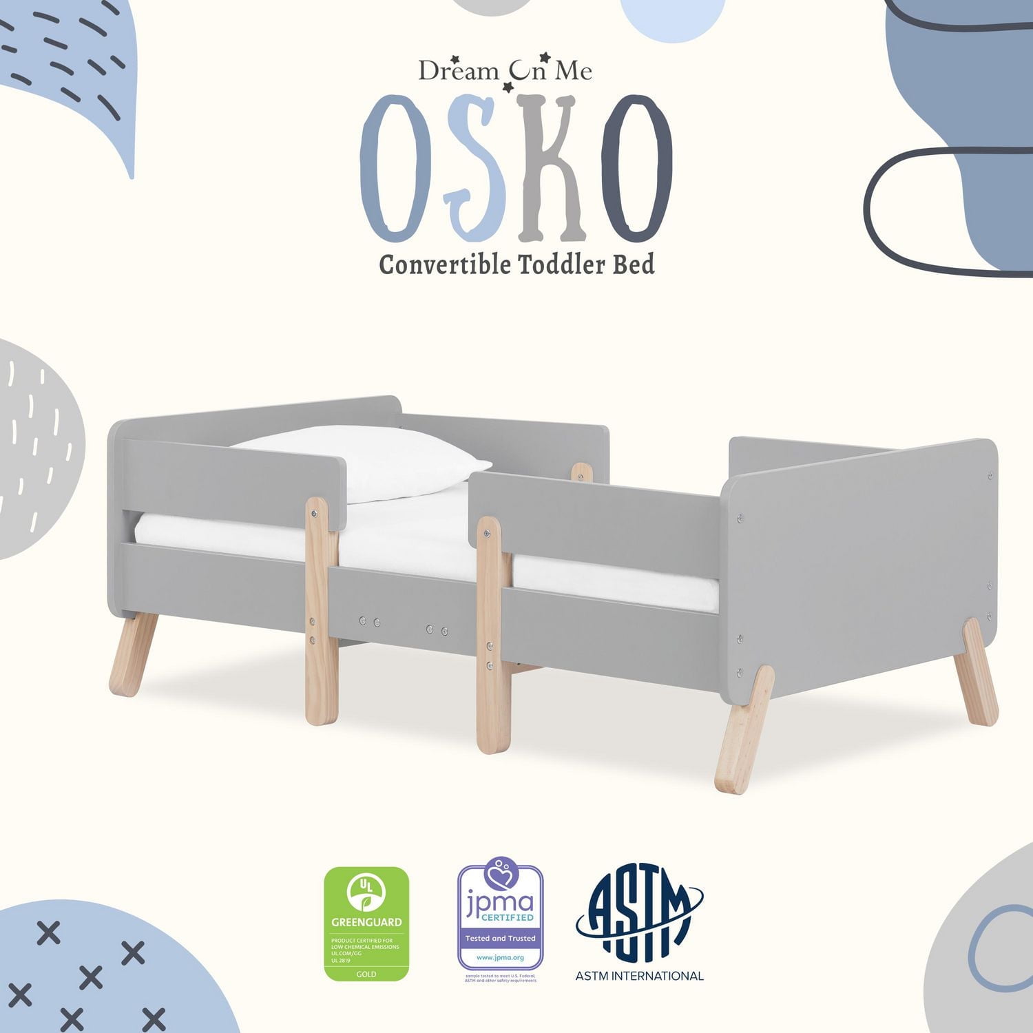 Dream On Me Osko Convertible Toddler Bed