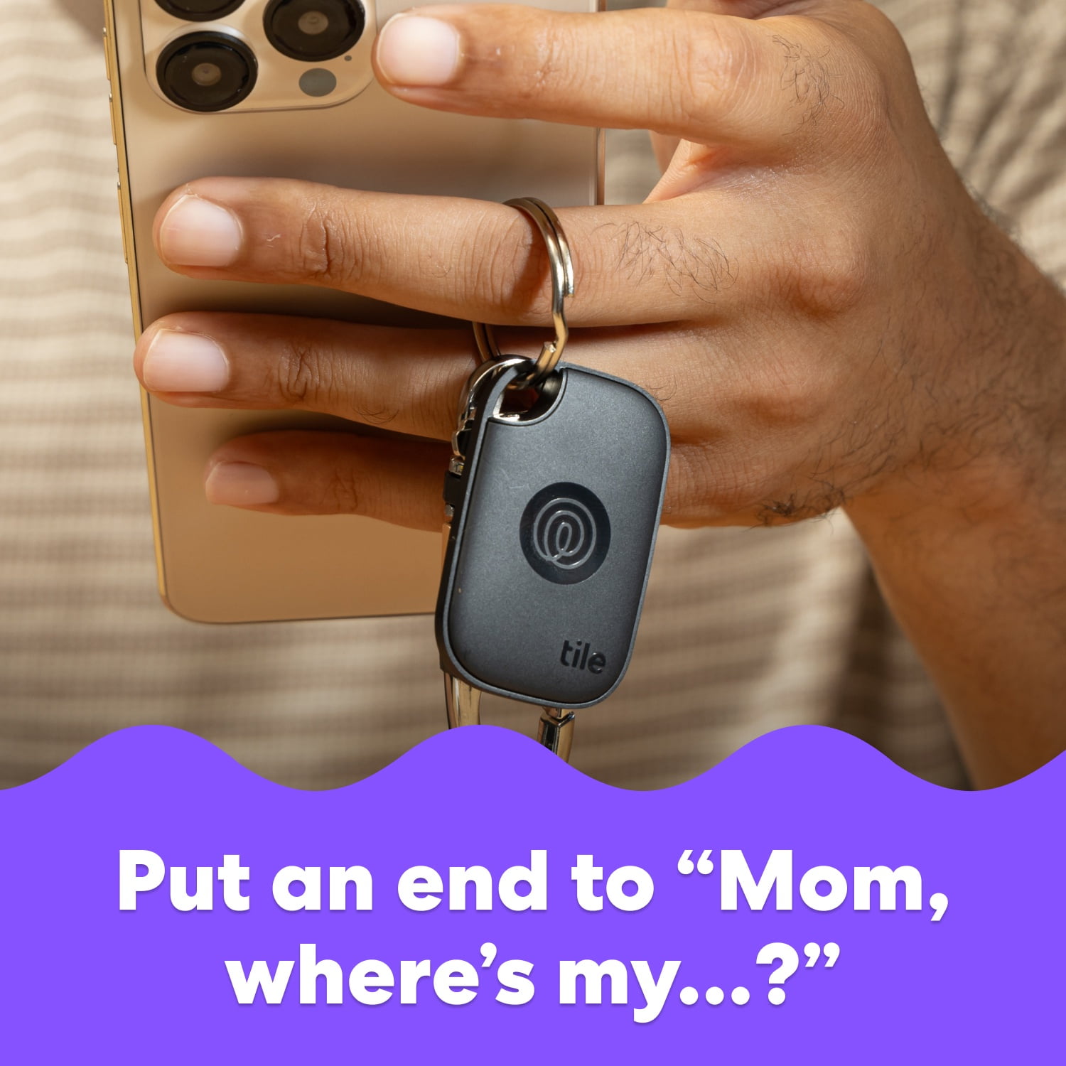 Life360 Tile Pro - Powerful Bluetooth Tracker, Key Finder and Item Locator for Keys, Bags and More. Both iOS and Android Compatible. Phone Finder. 1-Pack (Black) (New)