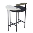thumbnail image 3 of 28" Black Manufactured Wood And Iron Free Form End Table With Shelf, 3 of 3