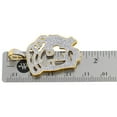 thumbnail image 5 of 10K Yellow Gold Real Diamond Cut Out Jesus Face Pendant Pave Set Charm 1 CT., 5 of 6