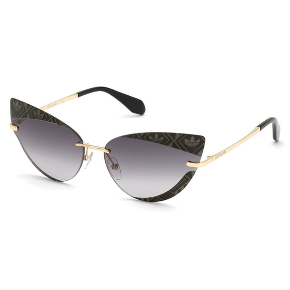 Adidas OR0016 Rimless Cat-Eye Black/Other / Gradient Smoke Sunglasses