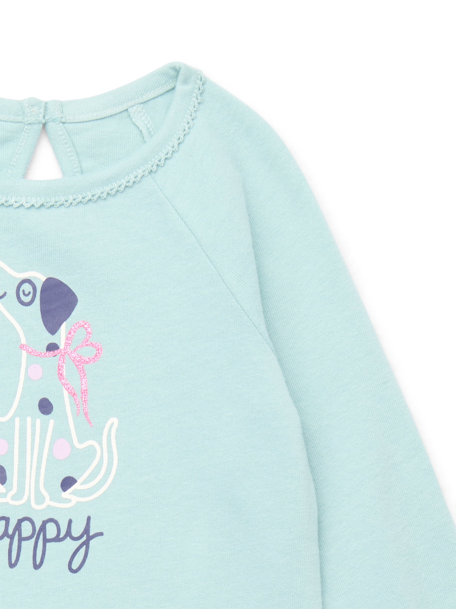 Garanimals Baby Girl Graphic Print Bodysuit with Long Sleeves, Sizes 0-24 Months