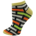 thumbnail image 3 of Womens No Show Ankle Socks, 12 Pairs Fun Funky Patterned Designs, Colorful Casual Athletic Sport Sock, 3 of 7