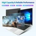 thumbnail image 6 of 14.1in Windows 11 Pro Laptop, 8GB DDR4, 512GB SSD Computer, Intel Celeron, 1920x1080, 1TB Expansion, Silver, 6 of 12