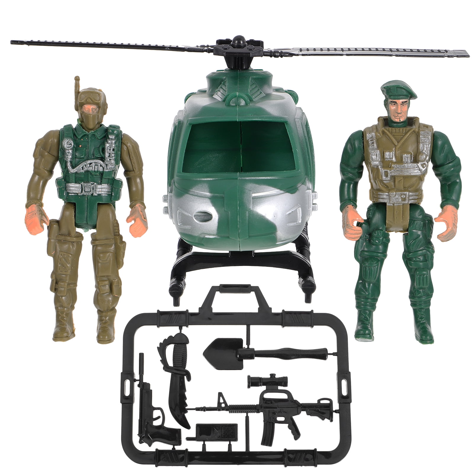 1 Set Mini Soldier Helicopter Kit Tiny Trooper Military Men Battle