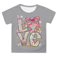 thumbnail image 3 of LRen Easter Shirts for Girls Rabbit Print Short Sleeve T Shirts Cute Happy Easter Vacation Tops Clothes for Children, 3 of 5