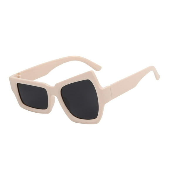 Funny Sunglasses Lightweight Sun Glasses Stylish for Travel Shopping Outdoor beige gray