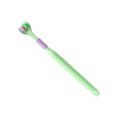 thumbnail image 4 of relayinert Macaron Color Toothbrush Vibrant And Stylish Plastic Three Head Toothbrush For Cleaning 418 Pearl Green Ad 5Set, 4 of 6