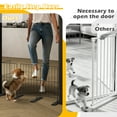 thumbnail image 4 of Black Pet Gate for Stairs - 4-Panel Freestanding Dog Fence, Expandable Cat Barrier with Anti-Escape Design, Drill-Free Installation for Home, 4 of 8