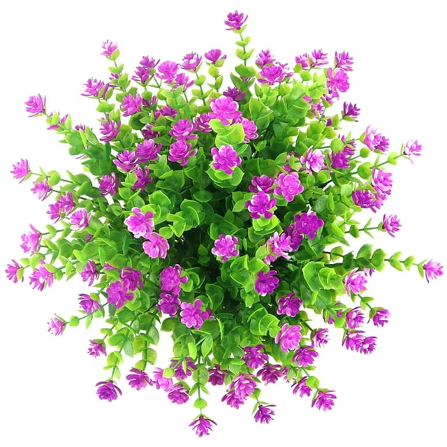 Xihbxyly Flores Artificiales, 6 Paquetes de Plantas Artificiales, Realistas y Resistentes a La Decoloración, Aspecto Vibrante y Natural, Decoración para El Hogar, Bodas y Jardín, Sin Mantenimiento, J