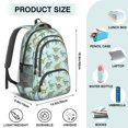 thumbnail image 5 of Dinosaur and Text Light Blue Pattern Backpack for School, Cute School Bag with Adjustable Shoulder Straps and Padded Back, 16.9"x12.6"x5.9", 5 of 5