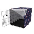 thumbnail image 3 of Jacobean Dog Crate Cover, Contemporary and Exotic Setting Floral Jungle Pattern with Flamingos, Easy to Use Pet Kennel Cover Small Dogs Puppies Kittens, 7 Sizes, Indigo Pink, by Ambesonne, 3 of 6