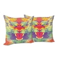 thumbnail image 6 of Ambesonne Colorful Throw Pillow Cover 2 Pack, King of Jungle Lion, 16", Multicolor, 6 of 6