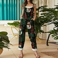 thumbnail image 5 of Women Christmas Overalls Cute Xmas Print Wide Leg Overalls Casual Fall Winter Outfits Christmas Baggy Jumpsuits Jumpers with Pockets, 5 of 5