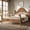 Brown, variant on HICOMILA Full Size Platform Bed With Curved Headboard, Solid Pine Wood Frame Slat Support, No Box Spring Needed Low Profile Base, Natural