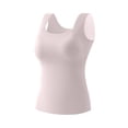 thumbnail image 6 of longantii Womens Built in Comfort Bra Tanktop, Seamless Shaper Bra Cami, Wire-Free Tank Tops with Support, Suitable for All Body Types Light pink XL, 6 of 9