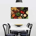 thumbnail image 2 of Kitchen Canvas Wall Art Vegetable Ingredients Picture Dining Room Canvas Painting for Home Wall Decor, Vegetable Framed Artwork for Kitchen Restaurant Wall Decoration Ready to Hang (12" Hx18 W), 2 of 6