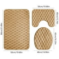 thumbnail image 3 of TUWABEII Memory Foam Bath Mat Set Bathroom Rugs For 3 Pcs Toilet Mats Soft Comfortable Water Absorption NonSlip ThickMachine WashableEasier To Dry, 3 of 9