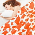 thumbnail image 2 of Orange Throw Blanket Fleece Cozy Blankets & Throws Soft Throw Blankets for Couch, 2 of 5