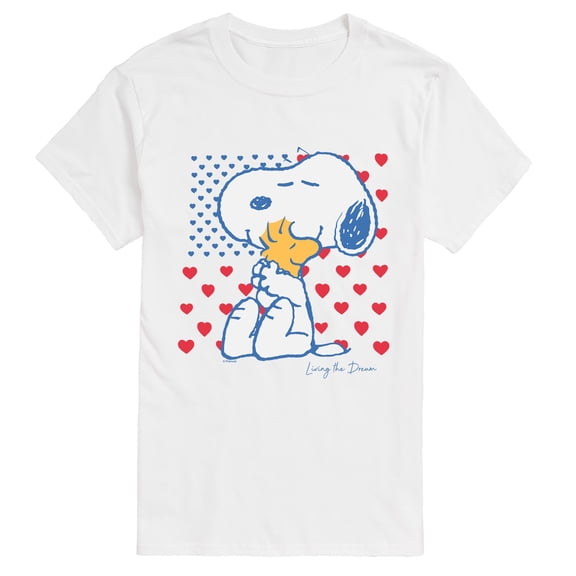 Peanuts - Snoopy Americana Heart Flag Short Sleeve Graphic T-Shirt