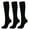 Black, variant on Compression Running Socks 3 Pairs 20-30mmHg