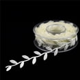 thumbnail image 3 of jesticaly 15m Ribbon DIY Craft Wedding Party Baby Shower Decoration Garland Wreath Making Leaves Trim Ribbon beige, 3 of 6