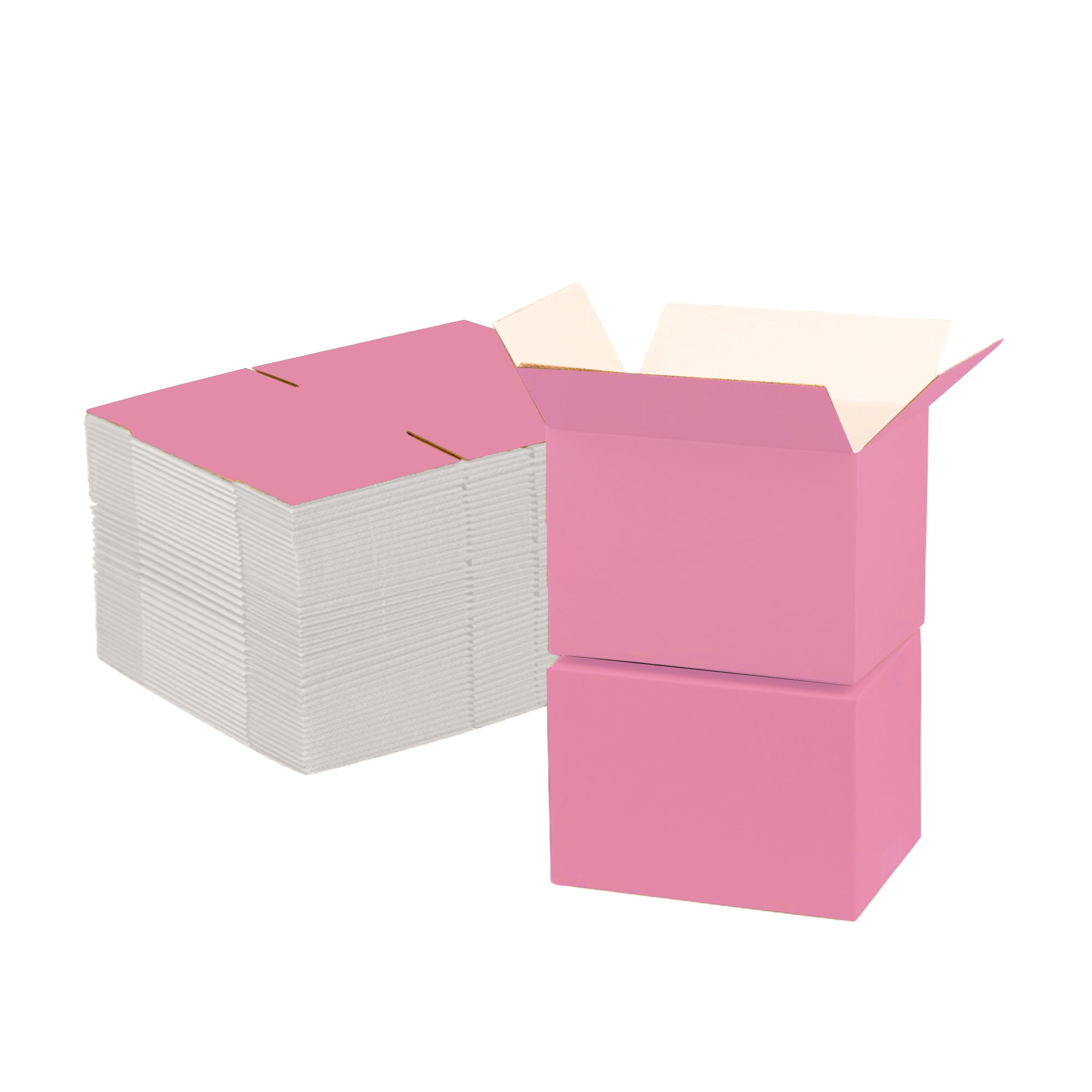 Ucanpack Shipping Boxes 6x5x3", Packaging Boxes For Small Business, Made In USA- 25 Pcs Carton, Cardboard Shipping Box For Packaging Moving, 1/8 Thick Custom Shipping Boxes Pink