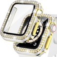 thumbnail image 1 of LEIXIUER for Apple Watch case 45mm with Tempered Glass Screen Protector for iwatch Series 7, Bling Crystal Diamond Rhinestone Bumper Full Cover Protective Case Women Girls 45mm, 1 of 6