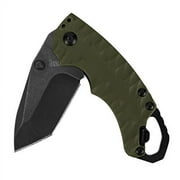 Kershaw Shuffle II Olive .. Multifunction Folding Pocket Knife .. (8750TOLBW), 2.6 In. 8Cr13MoV .. Stainless Steel Tanto Blade .. with Blackwash Finish and .. Reversible Pocketclip; 3 oz,Small