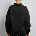 thumbnail image 5 of Womens Oversized Sweatshirts Turtleneck Pullover Long Sleeve Shirt Tops Fall Fashionable Outfits Clothes (XXL, Black), 5 of 7