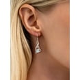 thumbnail image 3 of Suplight 925 Sterling Silver Birthstone Earrings for Women April Simulated Diamond Crystal Infinity Heart Interlocking Dangle Drop Earrings Jewelry Gifts for Granddaughter Christmas, 3 of 8
