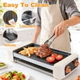 thumbnail image 2 of Hendoct 3-in-1 Electric Hot Dog Roller Grill with BBQ Grill & Griddle,  3 Temperature Settings, Smokeless Indoor Outdoor Cooker for Sausages, Bacon, Burgers & Steaks, 2 of 11