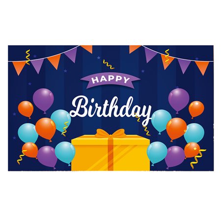 Charm Black gold series Birthday Party Party Supplies happy birthday backdrop banner Photo Studio Backdrop Photo banner Photography 7