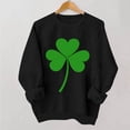 thumbnail image 1 of TaTaai Women Casual St Patrick's Day Printed Crew Neck Long Sleeve No Hood Sweatshirt Ladies Spring Daily Office Street Wear Soft Comfortable Machine Washable Stylish Top Gift, 1 of 6